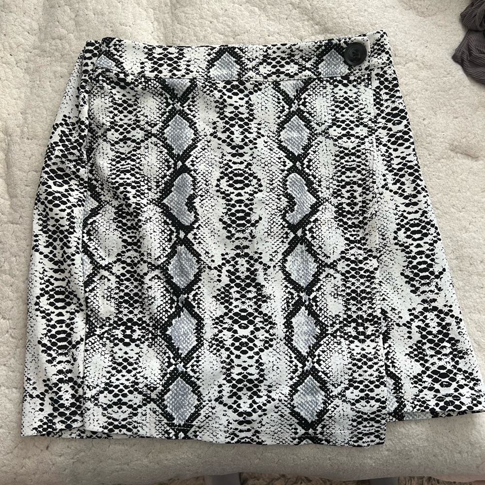 Snake Print Skirt